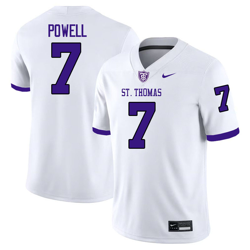 St. Thomas-Minnesota Tommies #7 Amari Powell College Football Jerseys,Uniforms-White